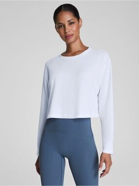 NWOT SPANX® Outpace Cropped Long Sleeve Top, M